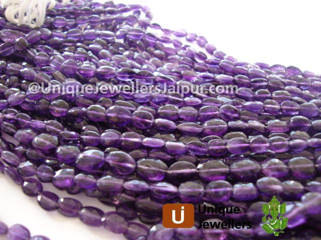 Amethyst Faceted Oval Beads